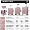 Hard Shell Luggage Sets 5 Piece, Lightweight Hardside Suitcase Set with Spinner Wheels, 20/24/28 Inch Checked Luggage + 2 Bags - 2 of 4