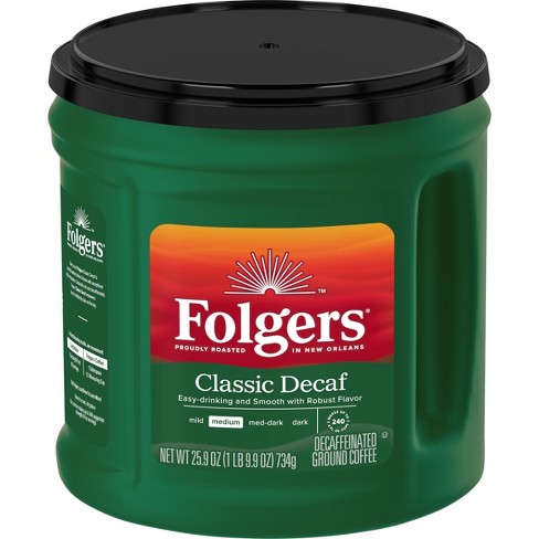 Folgers Half Caff Ground Coffee, Medium Roast, 22.6-Ounce Canister 