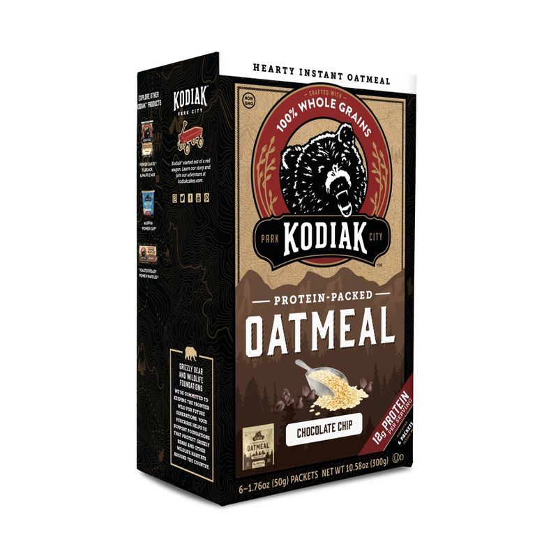 Kodiak Protein-Packed Instant Oatmeal Chocolate Chip - 6ct, 3 of 8