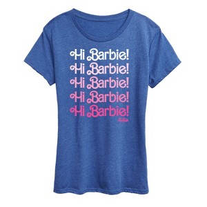 Women's - Barbie - Hi Barbie Stacked Short Sleeve Graphic T-Shirt - 1 of 4