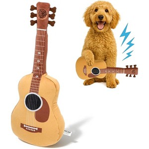 Acoustic Guitar Dog Birthday Toy ¨C Funny Plush Musical Dog Toy with Crinkle Neck, Cute Birthday Gift for Puppies & Medium/Large Dogs - 1 of 1