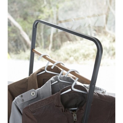 White Steel Minimalist Freestanding Coat Rack with Umbrella Stand