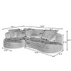 Dolonm 121" Modern Curved L-shaped Sofa,Compression Boneless Sofa,Minimalist Design,Corduroy Fabric,No Assembly,for Living Room,Bedroom - 2 of 4