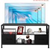 Living Room Entertainment Stand for TV Up to 50 Inch, TV Stand w/2 Fabric Drawers & 2 Open Shelves, Entertainment Center - 2 of 4