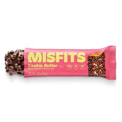 Misfits Health Plant Based Cookie Butter Protein Bar - 15g Protein - 1.8oz