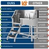 38in Stainless Steel Dog Washing Station with Non-Slip Grate, Shower, Soap Box, Faucet, 220lbs Capacity Pet Grooming Bath Tub, Left Door - 4 of 4