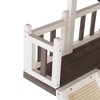 FURNIinspire Pet Crates and Houses, Dog House, Rainproof Roof, Two Doors and A Plantform for Playing, Gray, 30.31"*19.68"*29.13" - 4 of 4