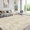 Faux Wool Machine Washable Foldable Printed Area Rug Modern Distressed Diamond Heart with Non Slip Design Stain Resistant Non Shedding Pet Friendly - 2 of 4