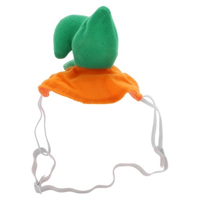 Unique Bargains Halloween Leaf Pumpkin Pet Headwear Orange Green 1 Pc