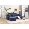 Tiramisubest 98" Sectional Sofas Convertible Chaise Chenille Chesterfield Inspired High Density Compression Cozy Lounger for Living Room - 3 of 4