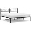 vidaXL Metal Bed Frame with Headboard Black 59.1 in.x78.7 in. - 2 of 4