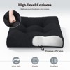 Tangkula Set of 6 Tufted Patio Cushions 4" Outdoor Seat Cushions Waterproof & High Elasticity Square Chair Cushions Black - 2 of 4
