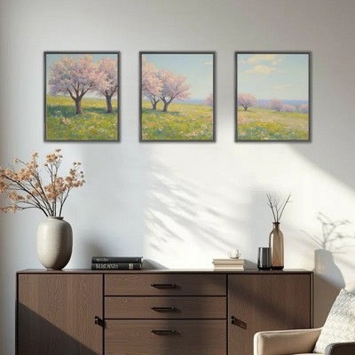 Floral Canvas Wall Art with Strong Artistic and Visual Aesthetics,3 - Pieces