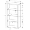 Monarch Specialties Bookshelf Bookcase Etagere 5 Tier 48InchH Office Bedroom Laminate Brown Contemporary Modern - 4 of 4