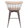 Zuo Saku Swivel Counter Stool Beige & Brown - 4 of 4