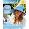 Tirrinia Women’s Neck Flap Bucket Hat with Wide Brim - Lightweight Breathable UPF 50+ Sun Hats, Perfect for Hiking Safari Fishing Garden Party, Solid - 2 of 4