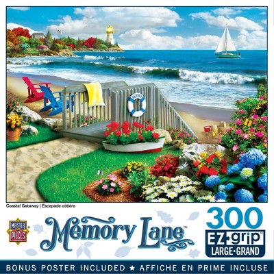 MasterPieces Memory Lane Puzzles Collection - Coastal Getaway 300 Piece EZ Grip Jigsaw Puzzle