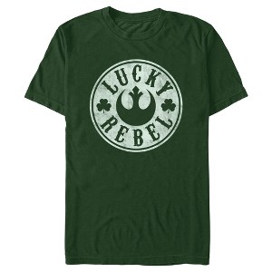 Men's Star Wars Distressed Lucky Rebel Badge T-Shirt - 1 of 4