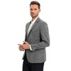 Coolmee Men's Casual Linen Blazer Jacket Lightweight Sport Coats One Button Suit Jackets - 3 of 4