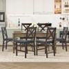 Set of 2 Folding Upholstered Dining Chairs with Wooden Frame, Space-Saving Mid-Century Fabric Side Chairs for Kitchen or Small Room - 2 of 4