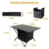 Racxily Folding Camping Table, Portable Lightweight Aluminum Roll-up Picnic BBQ Desk with Storage Basket, for Outdoor Beach Backyard Party Patio - 3 of 4