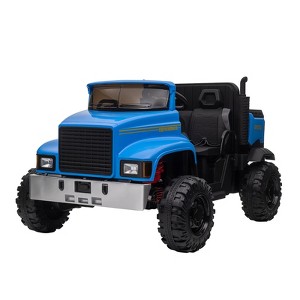 Kids Ride on Car, 24V 4WD Baby Car with Remote Control, 2 Seater Electric Utv Vehicles with 4x200W Motors, Dump Bed, 3 Speeds - 1 of 4