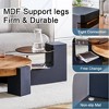 Sapphtopaz Modern 2-Layer Coffee Table Center Detachable Coffee Bar Home Decor with Wood Grain and Storage Space for Living Room, Bedroom - 3 of 4