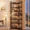 Wooden Bookshelves Floor Standing Multipurpose Display Storage Shelves - 4 of 4