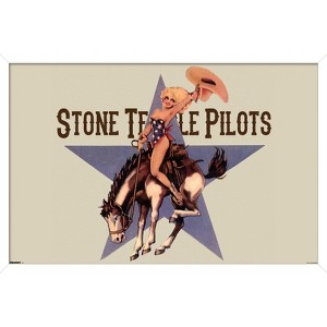 Trends International Stone Temple Pilots - Cowgirl Riding Bronco Framed Wall Poster Prints - 1 of 4