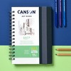 Canson Artist Series 1557 Sketch Art Book, Fabric Cover, Side Wire Binding, 50 Sheet, 5.8x8.3 inch, 1 Count - 2 of 4