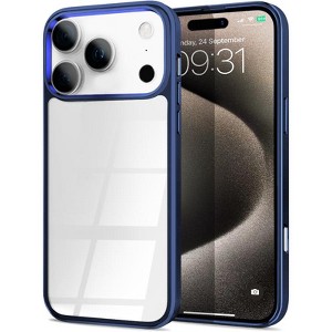 Entronix Case Compatible with iPhone 17 Pro Max - [Clear Back] Impact Chrome Frame - 1 of 4