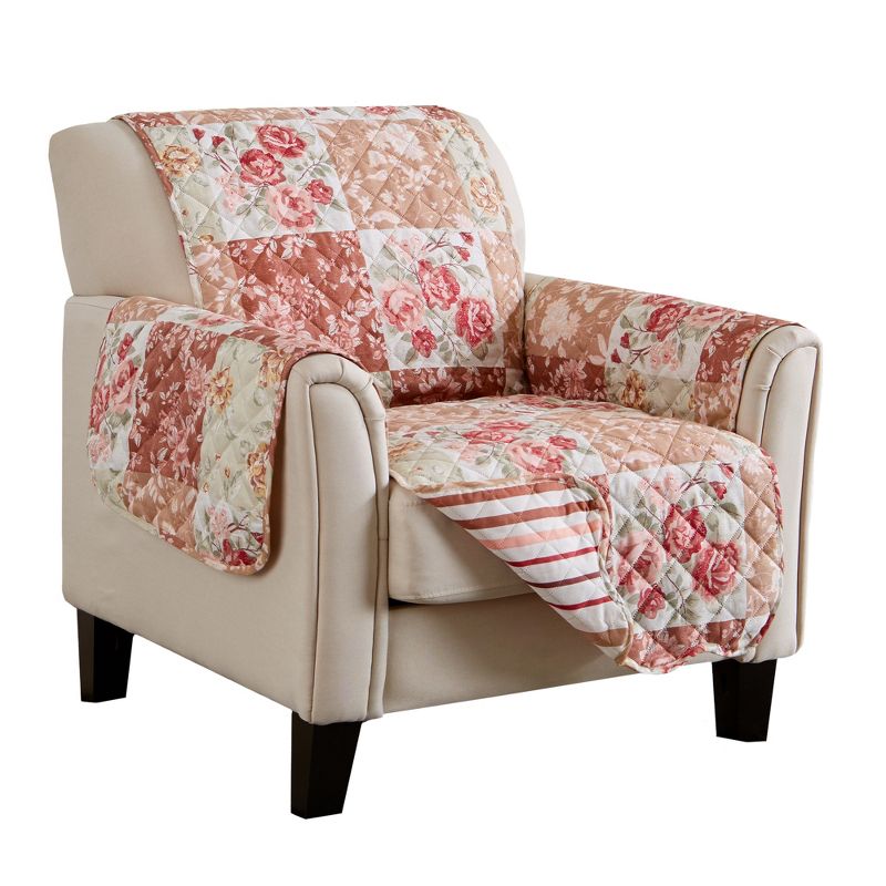 Great Bay Home Floral Patchwork Reversible Furniture Protector, 2 of 9
