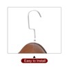 Unique Bargains Solid Retro Wooden Clothes Hangers with Soft Stripes and  Stainless Steel Hook 5 Pcs - 4 of 4