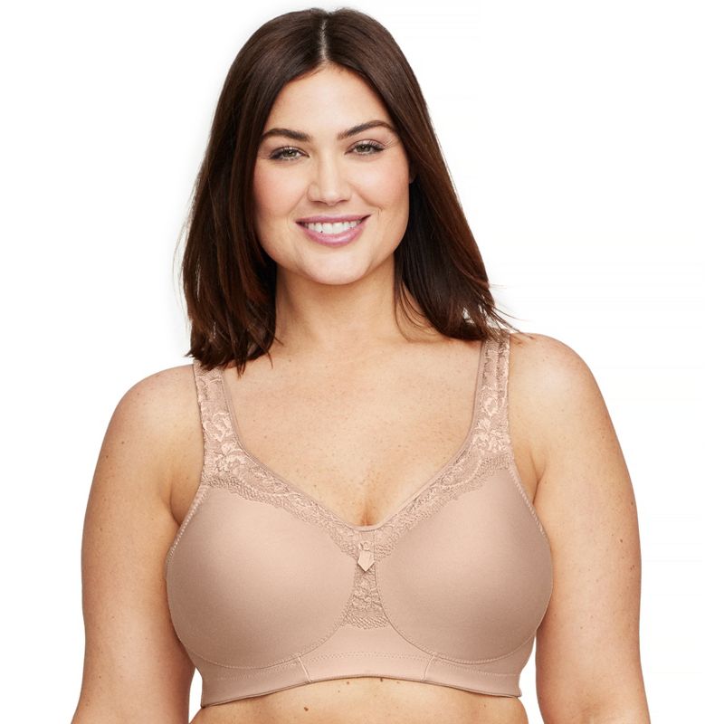 Glamorise Womens MagicLift Seamless Firm Support Wirefree Bra 1007 Café, 1 of 5