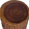 Uttermost Alson Accent Table Crafted from Suar Wood-Striking Textured Geometric Design Accentuating Rich Grain - 4 of 4