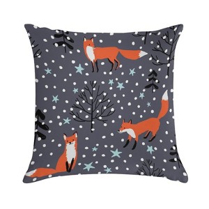 Red Fox In The Night Pillow Covers 18x18 Decorative Throw Pillows Soft Square Cushion Covers for Couch Sofa Bedroom - 1 of 1