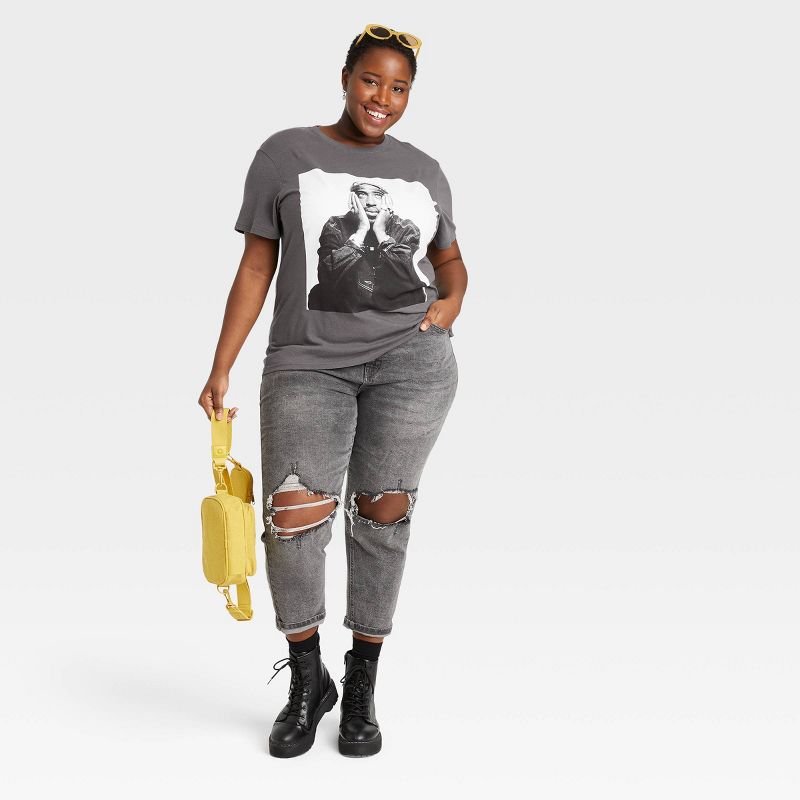 Women's Tupac Short Sleeve Graphic T-Shirt - Black, 3 of 10