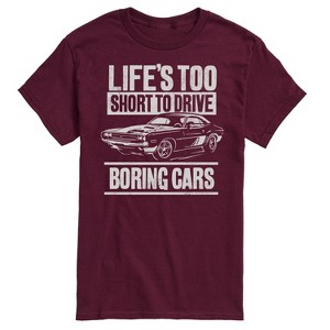 Men's - Instant Message - Lifes Too Short Boring Cars Short Sleeve Graphic T-Shirt - 1 of 4