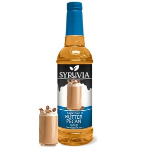Syruvia Sugar Free Butter Pecan Syrup - 25.4 fl oz. Premium Flavoring Syrup For Coffee - 1 of 4