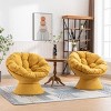 Oversized Swivel Accent Chair,360° Swivel Barrel Chair, Multicoloured Papasan Chair for Living Room-Cuddlewood - 3 of 4