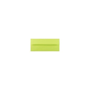JAM Paper #10 Booklet Envelope 4 1/8" x 9 1/2" Ultra Lime Green 100/Pack (71091d) - 1 of 2