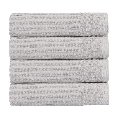 Modern Ribbed Cotton  Assorted Towel Set by Blue Nile Mills