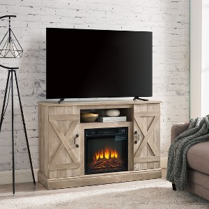 NicBex TV Stand for 50 Inch TV,TV Entertainment Center with 18 Inch Electric Fireplace Insert and Cabinets,TV Console Table for Living Room - 1 of 4