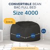 Ultimate Sack 4ft Bean Bag Chair and Footstool, Oversized Comfortable Indoor Floor Lounger, Giant Foam-Filled Furniture for Relaxing, Charcaol Fur - 3 of 4