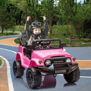 12V Electric Ride On Car, Licensed Toyota Truck Ride On Car for Kids, Electric Toy Car with Parent Remote Control, 3 Speed, MP3 Music, LED Lights - 1 of 4