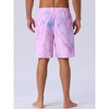 INSPIRE CHIC Men's Summer Colorful Tie-dyed Pattern Drawstring Elastic Waist Board Shorts - 3 of 4