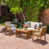 4pc Chat Set with Cushions brown/grey-Christopher Knight Home - 4 of 4
