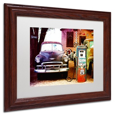 Trademark Fine Art -Philippe Hugonnard 'Gas Station Route 66' Matted Framed Art