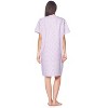 Casual Nights Women's Zipper Front House Dress Short Sleeves Seersucker Woven Housecoat Duster Lounger - 4 of 4