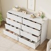 Zstar Chest of Drawers, Drawer Dresser with Concave Handles for Bedroom, Hallway - 4 of 4